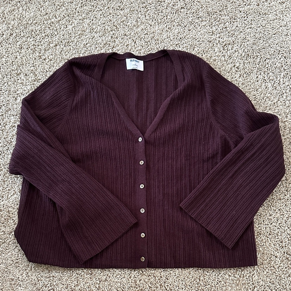 Old Navy Women's Burgundy Cardigan